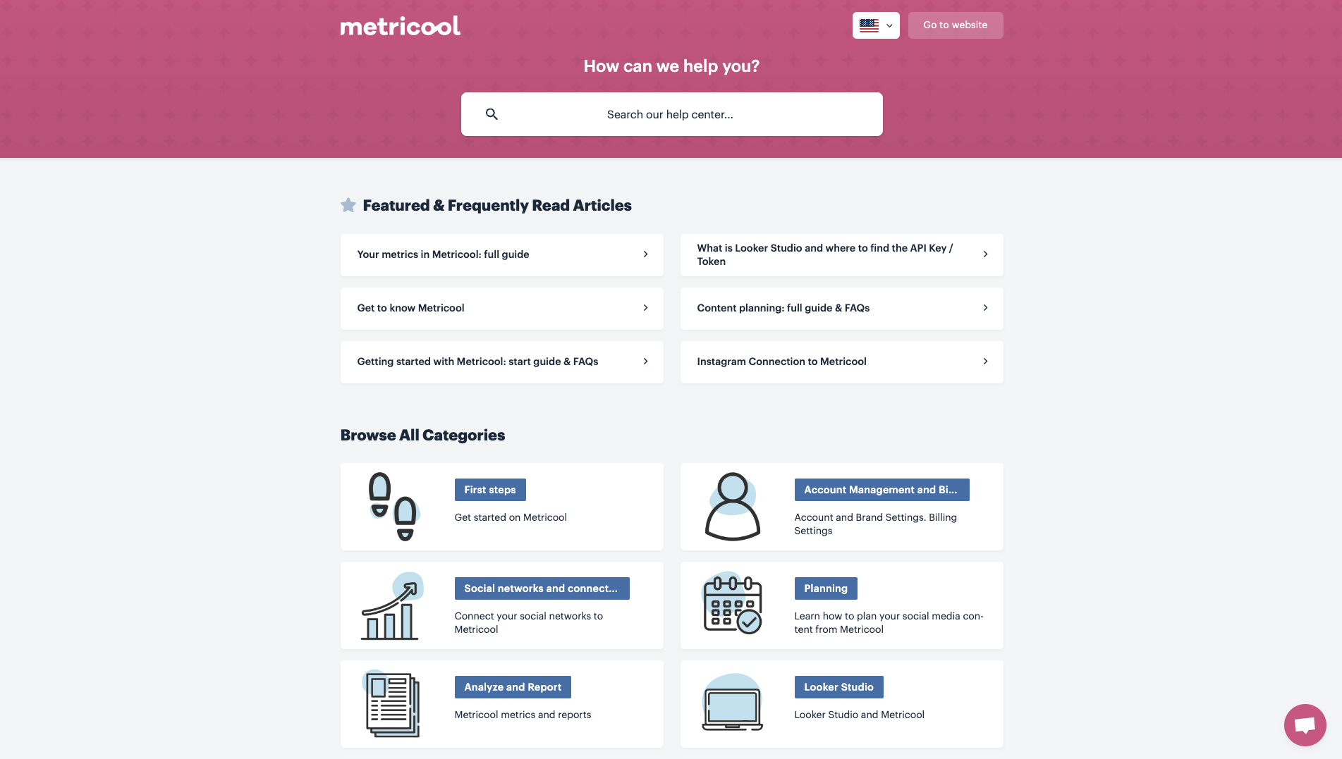 Metricool knowledge base example